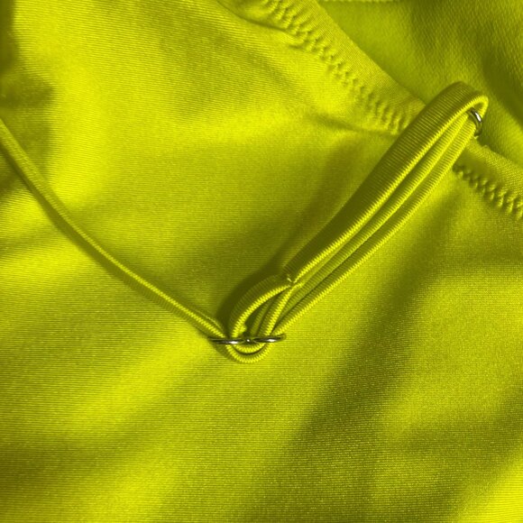 Shade & Shore High Leg Cheeky One-Piece Swimsuit Lime Green Size Large New - Picture 7 of 12